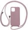 PuYu Zhe Compatible for iPhone 11 Pro Max Case,Silicone Crossbody Cover TPU Shell Adjustable Cord Lanyard Slim Stylish Shockproof Case-Sand Pink