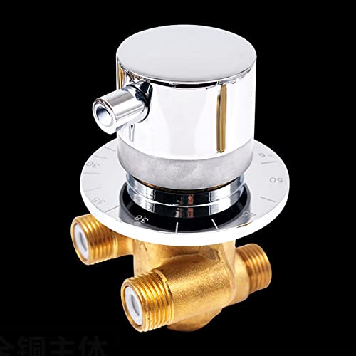 Thermostatic Shower Mixer Valve With Stop Valve Brass Shower Mixer Tap Thermostatic Mixing Valves Wall Mounted Cold&Hot Water Mixing Tap,Thermostatic Valve B