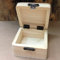 HpLive Kleine Holzkiste mit Deckel und Schloss Holzbox Holzschachtel Geschenkbox Schatztruhe Schatzkiste Unlackiert Kasten Für Geschenk, Hochzeit, Schmuck, 8x8x4.5cm