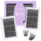 Wimpern Einzeln 208 PCS B&Q DIY Lash Clusters für Anfänger Wiederverwendbare Wimpernbüschel Einzelwimpern für Wimpernverlängerung zu Hause Individual Lashes Wimpern Extension(D-8-16MIX,B05+B05)
