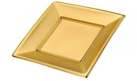 MAXI PRODUCTS Plato Cuadrado Dorado 17 CM