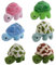 Porte-clés Tortue en Peluche, 6 Pièces Adorable Animal en Peluche Souple Pendentif Jouets en Peluche Mini Porte-Clés Petit Animal Tortue en Peluche Mignon Cadeaux pour Les Étudiants