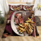 Bettwäsche 135x200 Steak 3D Bettwäsche-Sets Fries Weiche Atmungsaktiv Mikrofaser Bettbezug und 2 Kissenbezug 80x80 mit Reißverschluss A1081