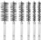6pcs Acier Inoxydable Brosse Métallique, Brosse Métallique pour Perceuse avec Tige Hexagonale de 1/4 Pouce Brosse de Nettoyage pour Tuyaux Brosse Métallique Torsadée pour Perceuse Électrique