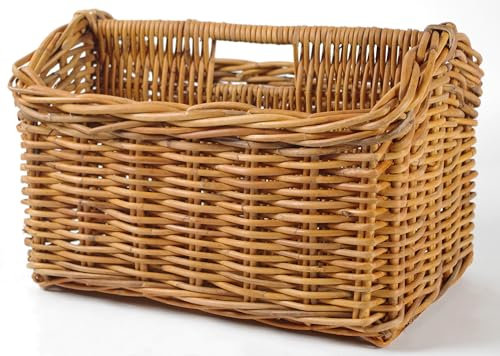 Kobolo Zeitungsständer Magazinsammler Zeitschriftenkorb aus Rattan - lacak - 2 Fächer
