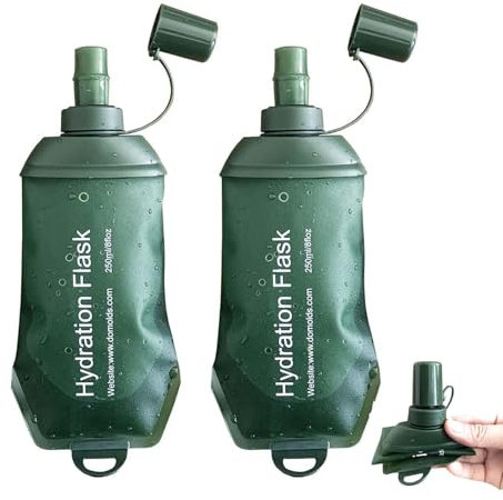 RosyFate Gourde Souple, Flasque Running 250ml Lot de 2, Bouteille d'Eau de Sport, Soft Flask Sac d'Hydratation Voyage