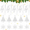 Christbaumschmuck, Acryl Eiszapfen Schneeflocke Eistropfen Anhänger Elch - 21 Stück Christbaumschmuck Schneeflocke Dekorationen, Weihnachtsbaum Kristall Dekorationen