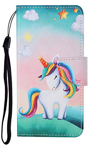 LEMAXELERS Hülle für Samsung Galaxy S25 Ultra Handyhülle Nettes Einhorn Mädchen [Kartenfächern] Tasche Case Flip Cover Ständer Schutzhülle Stoßfeste Handytasche für Galaxy S25 Ultra XC Rainbow Horse