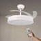 LEDUNI Ventilador de Techo LED con Aspas Plegables Control Remoto,66W, 30W Motor DC+36W Luz 2880LM 2880LM Luz Integrada, Color Blanco CCT 3000-4000-6000K (Blanco Olga)