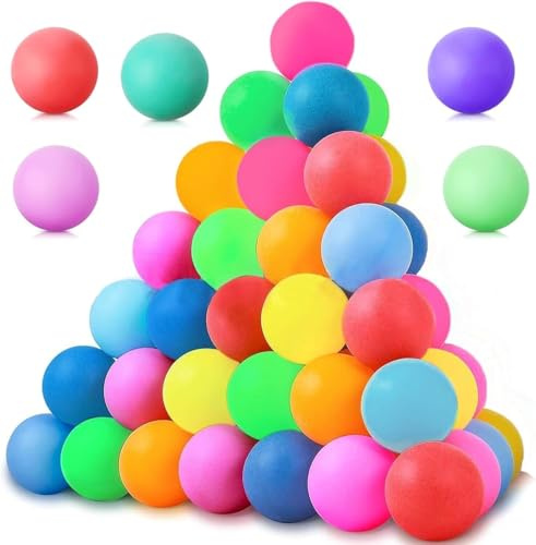 Generisch 100 Stück Tischtennisbälle bunt 40mm - Tischtennisbälle für Partys, Events & Sport - Bunte Tischtennisbälle Set für Beer Pong & Spieleabende