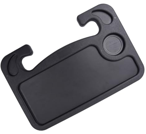 MAGICLULU Tablette de Voiture Multifonction Compacte en Abs pour Volant, Plateau Réglable Facile à Nettoyer, pour Repas et Travail en Déplacement Votre Véhicule