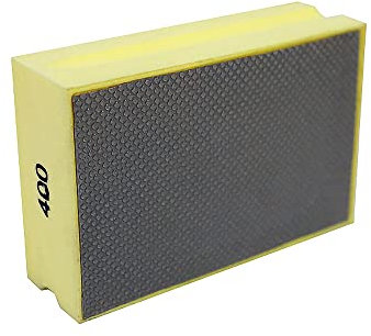 Karl Dahm Diamant-Schleifpad – 50463 - gelb, Körnung 400 I Profi-Handschleifer zum Brechen von Fliesenkanten und zum Schleifen von Fliesen, Feinsteinzeug und Naturstein