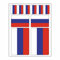 Generisch 10 Stück Flaggen Aufkleber Russland Set | Sticker Russia Autoaufkleber