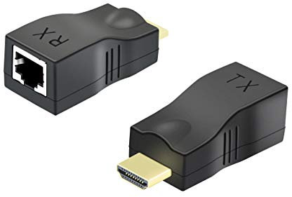 CERRXIAN Cable de red HDMI a RJ45, adaptador convertidor HDMI 1080p, extensor HDMI por cable CAT6