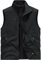 BWBIKE Gilet in Pile da Uomo Giacche Senza Maniche Reversibili da Indossare più Gilet Ispessimento Antivento in Velluto per Esterni Gilet con Zip Intera Morbida,Nero,XL