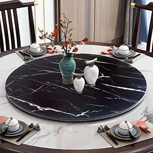 Holz Rotating Tablett, 80/90/100cm Lazy Susan Drehteller Mit Silent Base, Rundes Drehbares Tablett, Esstisch Drehbares Serviertablett, Küche Tische Drehscheibe, Rotierende Servierplatte ( Color : A ,