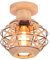 LIGKIN Deckenleuchte Vintage Boho Rattan Lampe Hängelampe Holz E27 Geflochten Lampenschirm Deckenlampe, Ø20CM Rustikal Industrielle Deckenleuchten für Schlafzimmer Kindergarten Flur Korridor
