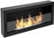 Biokamin S-Line Box 90 cm. Bioethanol-Kamin 900 mm Mattschwarz, Wandkamin. Biokamin mit aufgesetzten Seitenteilen. Wandkamin mit Glas.