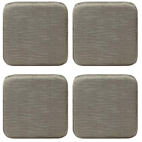 RACE LEAF 4er Set 40,5x40,5 cm Memory Foam Slow Rebound Sitzkissen Indoor Household Sitzkissen Wasserfeste Oberfläche und rutschfeste Unterseite Schwarz (braun)