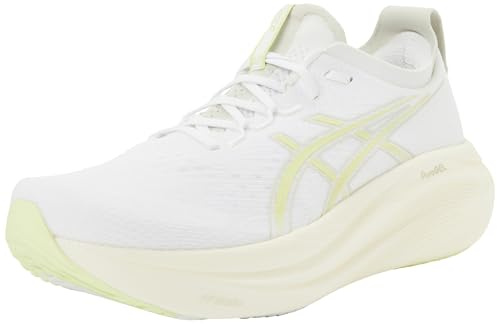 ASICS Herren Gel-Nimbus 27 Sneaker, White/Huddle Yellow, 48 EU