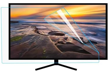 Anti-Blu-Ray-TV-Augenschutzfolie, LCD-TV-Bildschirm, entspiegelt, geeignet für 32-75 Zoll, Anti-Fingerabdruck, Blaulicht, Augenschutzfilm