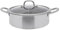 Hot Kochtopf Edelstahl Hotpot mit Glasdeckel Edelstahl Kochtopf mit Teiler Hotpot Topf mit Löffel Lecklöffel Geeignet für Hotels Restaurants Wohnungen usw (32cm)