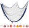 Fischernetz Im Mediterranen Stil, 100 X 200 cm Fischernetz Deko Blau, Muscheln Deko Netz Fischnetz Mit Muscheln Blase Girlande Für Room Decoration, Party Dekorationen, Fotografie Wanddekoration
