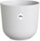 Elho Jazz Round 30cm - Maceta Grande Interior - Estructura Única - 100% Plástico Reciclado - Blanco/Silky White