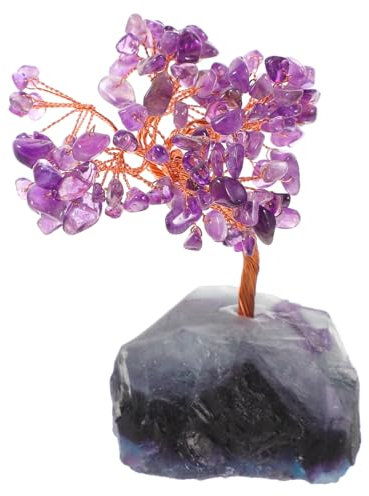 Ciieeo Amethyst Kristall Baum Ornament Figur Statue Elegante Home Office