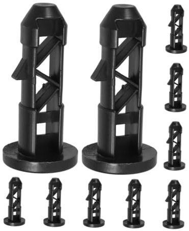 WHAMVOX 10pcs Plastic Wheelie Bin Lid Hinge Pins for 240l Outdoor Trash Bins, Can Lid Connecting Pins Accessories for Garbage Can Lock, Suitable for Garden and Camping Use