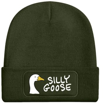 Grindstore Tierisch Silly Goose Unisex Mütze Oliv 100% Polyacryl Funartikel, Geschenke, Tiere & Haustiere