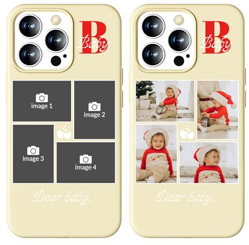 LSXYHQLD Personalisierte Handyhülle mit Foto-Handyhülle selbst gestalten für iPhone 16/15/14/13/12/11 Pro/Max/XR/8/7/SE-Individuelles TPU Hülle