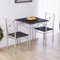 Vida Designs Roslyn Dining Table and Chair Set, Kitchen Breakfast Modern Contemporary Furniture Set (Black, 2 Seater)