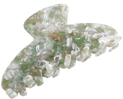 The RPZL Premium Acetate Big Hair Accessory | Oversized Claw Clip for Thick and Thin Hair | Stylish Hair Jaw Clip for Women and Girls (Green Chantily)