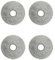 Juego de 4 paños de repuesto para iRobot Roomba Plus 405 Combo Robot/505 Combo Robot, para Dreame X40 Ultra Complete/L10s Pro Ultra Heat/X40 Master/L40 Ultra/L10s Ultra Gen 2 robot aspirador