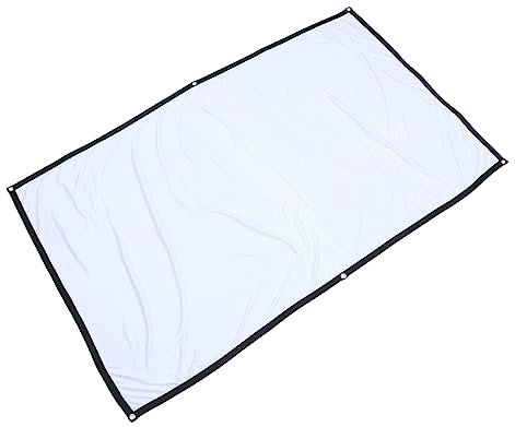 1 Set Schermo Proiettore Pieghevole Antirughe Facile Montare per Home Theater e Uso Esterno Include Ganci