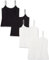 Amazon Essentials Canottiera Aderente Donna, Pacco da 4, Bianco/Nero, M