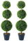 Garden Mile Set Of Two Large Artificial Topiary Trees Weatherproof And UV Resistant Faux Plants For Outdoors Artificial Trees In Pots For Doorways Porches Decking Long Lasting Fake Plants