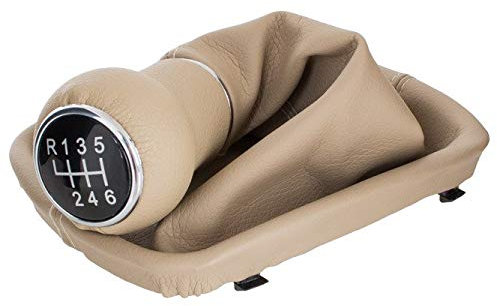 Schaltknauf Knauf + Schaltmanschette in Beige 6-Gang