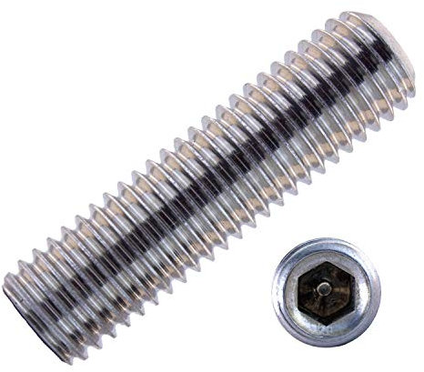 Gewindestifte mit Innensechskant u. Kegelkuppe M6x70 mm aus Edelstahl A2 (50 Stück) | DIN 913 - Madenschrauben - Wurmschrauben von MESAROS®