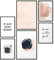 Papierschmiede® Mood Poster Set Rosa Abstrakt, Bilder Wohnzimmer Deko Schlafzimmer, 2x DIN A4 und 4x DIN A5, Aquarellbild Malerei Schmuckfarben - Wandposter ohne Rahmen