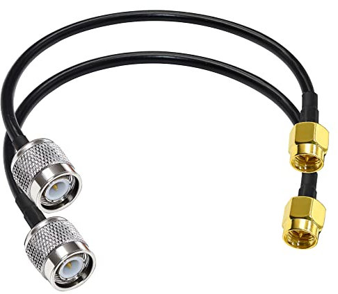 TUOLNK SMA auf TNC Kabel RG58 SMA Stecker auf TNC Stecker Low Loss Verlängerungskabel 12 Zoll (30cm) TNC auf SMA RF Koax Adapterkabel 50 Ohm für Wireless LAN Geräte 2er Pack
