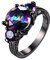 Generic Verlobungs-Rundschliff-Zirkon-Frauen-Hochzeits-Ring-Schmuck-Ringe für Frauen-voller -Damen-Ring Ringdose Hochzeit 2 Ringe (Black, 9)