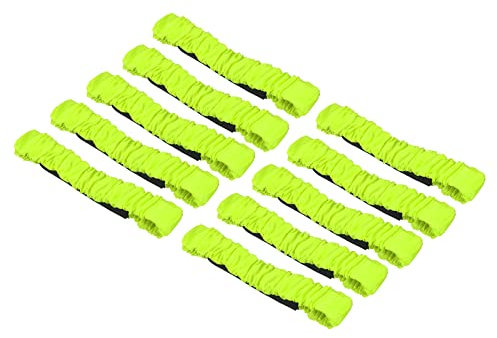 PATIKIL 3 Legged Race Bands, 10 Pack Elastic Tie for Outdoor Birthday Party Field Day Carnival Relay Game, Green
