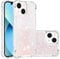 IMIRST Silicone Phone Case for Apple iPhone 13, Corner Airbag Fall Protection Bling Glitter Quicksand Liquid Sparkle TPU Case Cover for Apple iPhone 13. YBW Star Pink