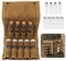 Lsydgn Camping Gewürze Set,Tragbare Gewürztasche mit 9 Mini Gewürzgläsern,Gewürzdosen Aufbewahrungstasche aus Segeltuch,für Camping zubehör, BBQ, Picknick, Reisen - Khaki
