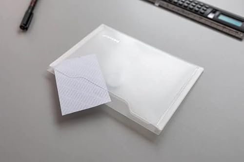 10 Stück FolderSys A6 Doppel- Sichttasche mit Klettverschluss & Einschubtasche 40155-04