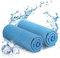 KAYMAN Cooling Gym Towel - Light Blue (2 Pack - 120x35cm), Soft & Breathable Microfibre, Quick Dry Yoga, Cooling for Neck & Face, Sport Towel for Golf, Running, Hiking & Workout