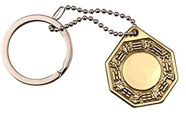Feng Shui Bagua-Spiegel, Bagua-Spiegel, Eingang, Klatschspiegel, Feng Shui, chinesischer Kupfer-Schlüsselanhänger, Tai Chi, konvex, konkav, Klatschspiegel, Heimdekorationszubehör (Farbe: 3 cm TTu) ( C
