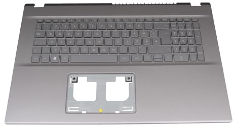 Acer 6B.K66N2.014 Original Tastatur inkl. Topcase DE (deutsch) grau | mit Backlight für Aspire 5 (A517-53), (A517-53G)